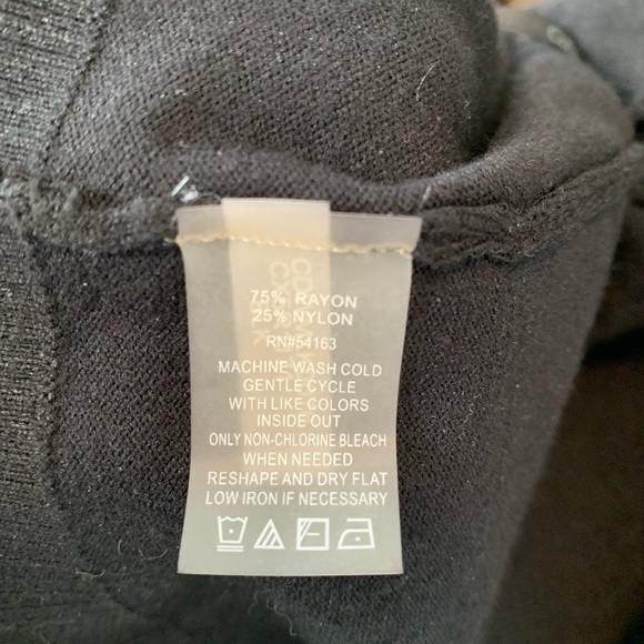 Calvin Klein Black Crop Open Cardigan  Sweater Pearl Collar & Trim  Size 1X - Picture 11 of 13